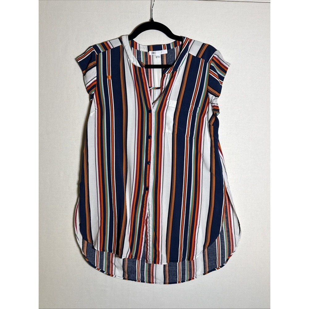 DR2 Womens Blouse Size S Crewneck Long Sleeve Casual Minimalist Top